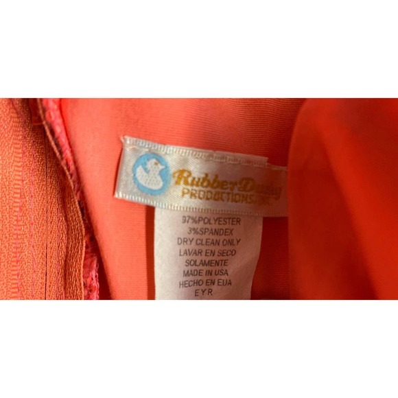 Rubber Ducky Productions stretch strapless satin poly cocktail dress L - Picture 7 of 7